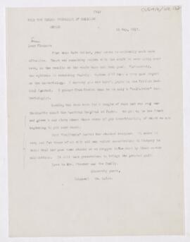 Letter to Simon Flexner, May 10, 1915