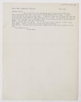 Letter to Sylvia Brewster, September 4, 1917