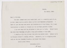 Letter to James William White, March 18, 1915
