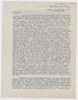 Letter to Susan Revere Chapin, January 17-19, 1915