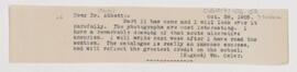 Letter to Maude E. Abbott, October 28, 1905