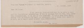 Letter to John Whitridge Williams, August 28, 1914