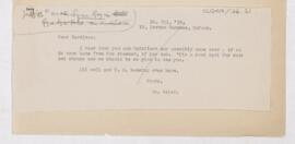 Letter to Fielding Hudson Garrison, July 25, 1918