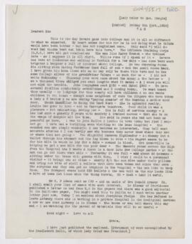 Letter to Susan Revere Chapin, October 9, 1914