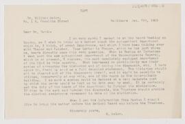 Letter to Henry Mills Hurd, January 7, 1905