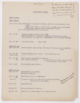 Bibliography of Osler's writings
