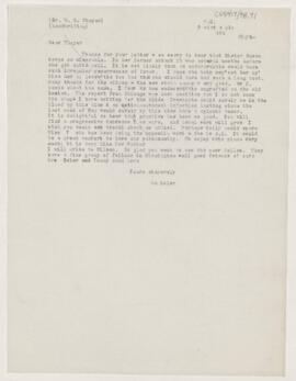 Letter to William Sydney Thayer, 1902