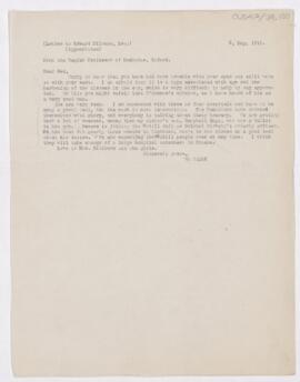 Letter to Edward F. Milburn, May 5, 1915