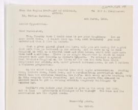Letter to John Young Walker MacAlister, March 3, 1919