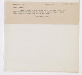 Letter to Emanuel Libman, March 22, 1916