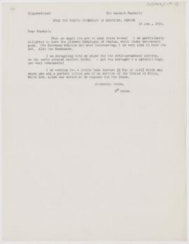 Letter to Leonard L. Mackall, January 15, 1914