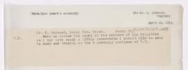 Letter to F.R. Seymour, March 26, 1919