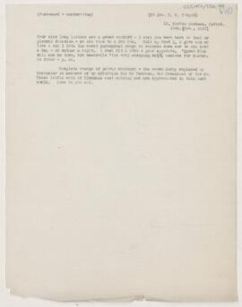 Letter to Susan Revere Chapin, November 26, 1919