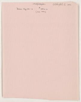 Notes from Osler's account book, 1882
