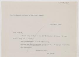 Letter to Charles Daniel Parfitt, January 13, 1913