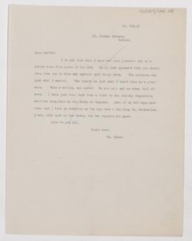 Letter to Charles Daniel Parfitt, July 23, 1918