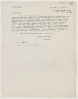 Letter to Susan Revere Chapin, November 2, 1919