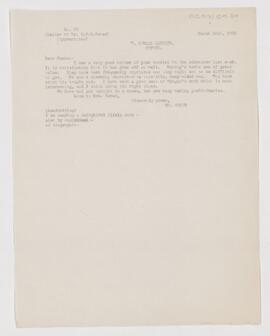 Letter to Charles Nicoll Bancker Camac, March 16, 1906