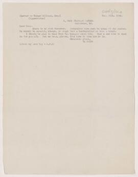 Letter to Edward F. Milburn, October 11, 1904