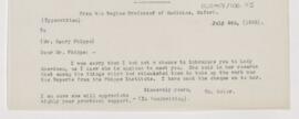 Letter to Henry Phipps, July 4, 1908