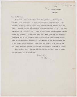 Letter to James William White, January 14, 1915