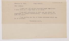 Letter to Emanuel Libman, January 5, 1910