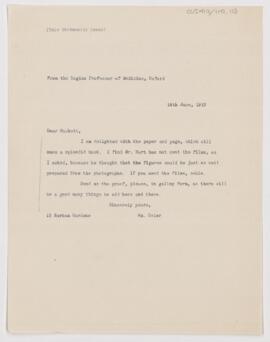 Letter to  Hackett (Yale University Press), June 14, 1913