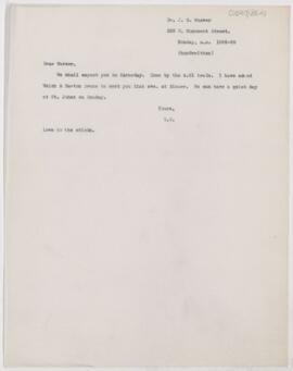 Letter to John H. Musser, 1889-90