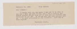 Letter to Emanuel Libman, February 13, 1906