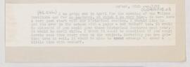 Letter to Arnold Carl Klebs, January 20, 1913