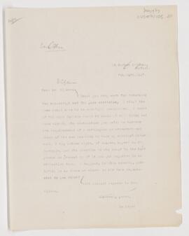 Letter to Daniel Coit Gilman, February 19, 1907