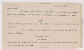 Letter to Campbell Palmer Howard, November 24, 1910