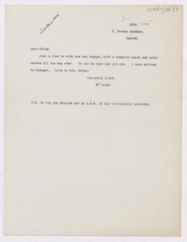 Letter to James William White