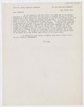 Letter to John Rose Bradford, (ca April 22, 1915)