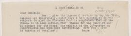 Letter to J.R. Chadwick, 1904