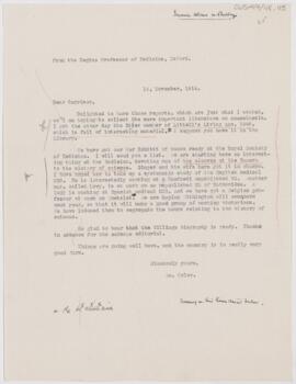 Letter to Fielding Hudson Garrison, November 16, 1914