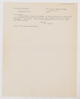 Letter to John George Adami, January 20, 1918