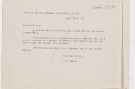 Letter to Fielding Hudson Garrison, April 12, 1910