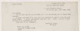 Letter to Lawrason Brown, February 10, 1904