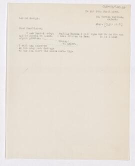 Letter to John Young Walker MacAlister, October 21, 1915