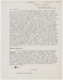 Letter to Mrs. John Revere