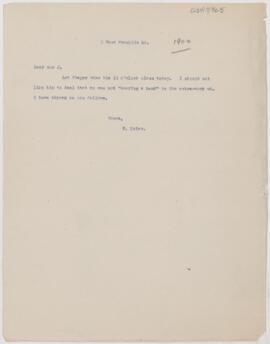 Letter to Henry Barton Jacobs, 1900