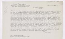 Letter to Richard Pearson Strong, March 6, 1919