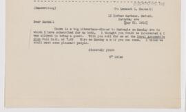 Letter to Leonard L. Mackall, May 31, 1913