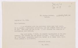 Letter to Fielding Hudson Garrison, September 13, 1919