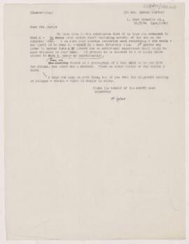Letter to Mrs. Gurney Curtis, March 11, 1904