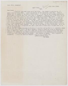Letter to Mabel Brewster, July 10, 1914