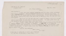 Letter to Harvey Cushing, May 3, 1911