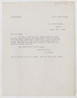 Letter to Henry Phipps, June 27, 1912