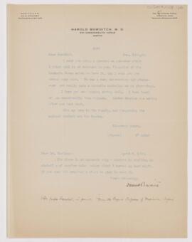 Letter to Henry Pickering Bowditch, December 10, 1909